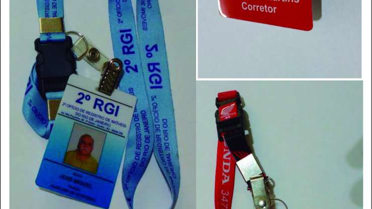 Crachá com Cordão personalizado